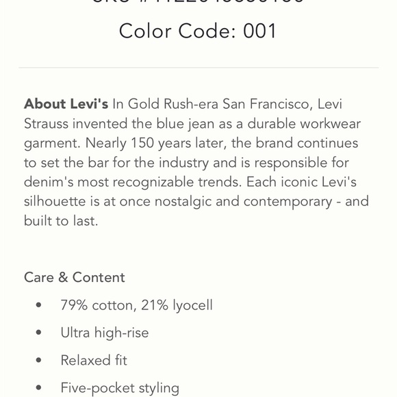 Levi’s High Loose Flare Jeans - Picture 5 of 8